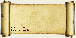 Tomanija Trnjaković vizit kartica